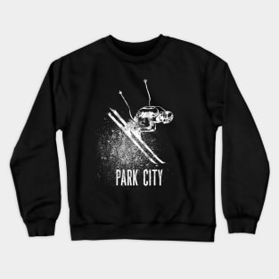 Park City Utah Retro Downhill Skier Ski Vacation Souvenir Crewneck Sweatshirt